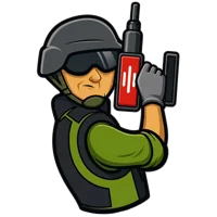 The Tyre Soldier soldier mascot logo