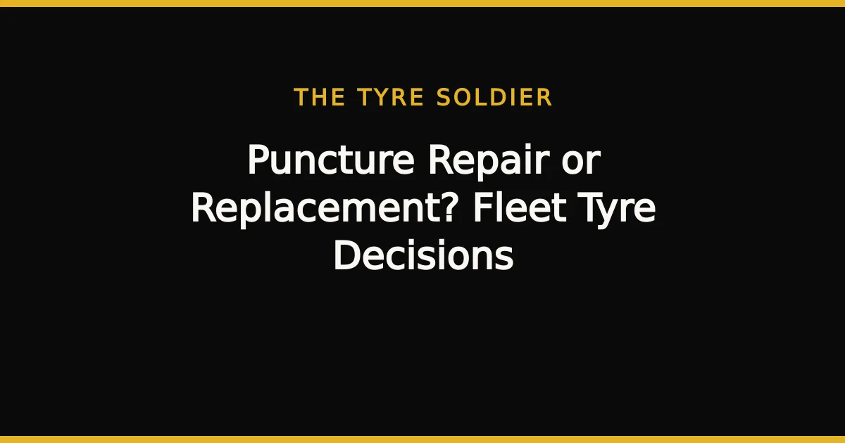 Puncture Repair or Replacement?